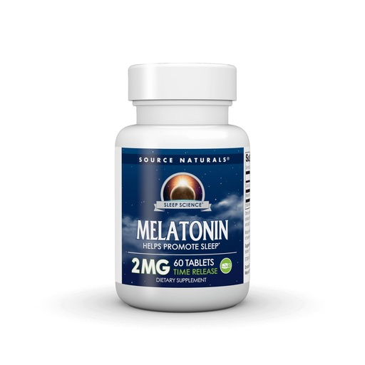 [BRSWIYT3OMAGEA3I] Source Naturals Melatonin, Helps Promote Sleep*, 2 mg - 60 Time-Released Tablets
