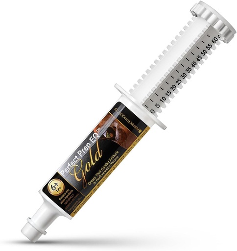 [BRSWIZ34PNYRMCLE] Perfect Prep EQ Gold Equine Calmer Long-Acting All Natural for Horse Anxiety, Lasts 18+ Hours, 60cc Paste