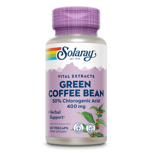 [BRSWI2QEC4HQIET4] SOLARAY Guaranteed Potency Green Coffee Bean Extract, Veg Cap (Btl-Plastic) 400mg | 60ct