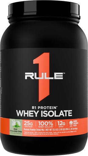 [BRSW2A37BAGWAC3F] Άρθρο 1 R1 Πρωτεΐνη Whey Isolate - με 25g πρωτεΐνη & 6g BCAA Αποκλειστικά από απομονωμένες & υδρολυμένες πηγές για την αποκατάσταση προπόνησης (2 λίρες*, τσιπ σοκολάτας μέντας)