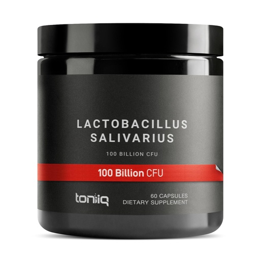 [BRSRAEDYCUCGEYLO] Toniiq 100 Billion CFU Lactobacillus Salivarius Probiotic - Highest Verified CFU Count - Third-Party Lab Tested for Potency - 60 Vegetarian Capsules - 30 Servings - TQ Verified