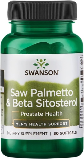 [BRSWIHYNAADWE3DI] Swanson Saw Palmetto and Beta Sitosterol 30 Sgels