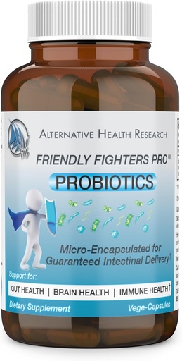 [BRSWGCT5AEBWCFDA] Friendly Fighters Pro® Probiotic | 3 Month Supply | Men & Women | Digestive & Immune Health* | Healthy Inflammation* & Allergy Relief* | Micro-Encapsulated for Guaranteed Delivery | Safe Daily Use