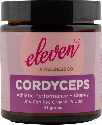 [BRSROGD4DNYAOYLG] Eleven TLC - Cordyceps Mushroom Powder | 100% Organic | Athletic Performance + Energy | US Grown | GMO Free | Non - Reactive Glass Container | 41g | 20 Servings