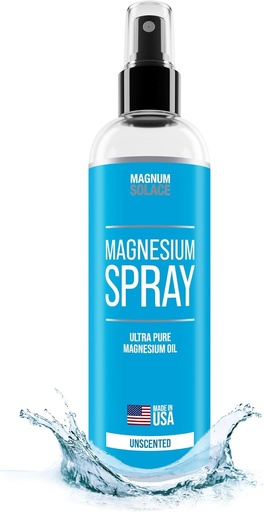 [BRSRAZT3A4BWCDQ2] Pure Magnesium Oil Spray - Hoogste sterkte met Instant Soothing Relief - Aanbrengen op voeten of benen 's nachts, Made in USA, 6 oz