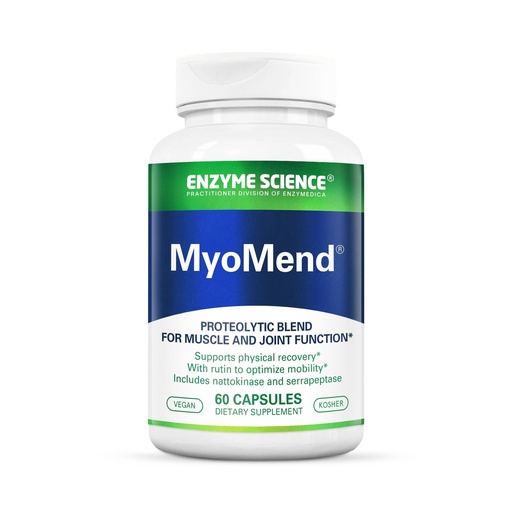 [BRSWI2T6AUFWMCL2] Enzyme Science Myomend, 60 Capsules – Muscle & Joint Support – Formulated with Bromelain and Rutin – Enzyme Health Supplement – Vegan and Kosher