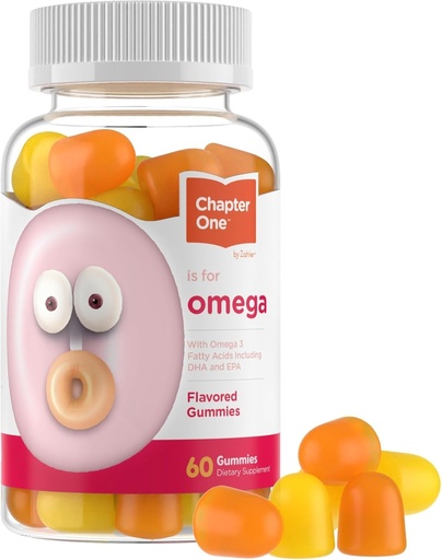 [BRSWGHYCCB6AI3A2] Zahler - Chapter One Omega 3 Gummies for Kids (60 Count) - No Fish Oil, Kosher, with Omega 3-6-9, EPA & DHA