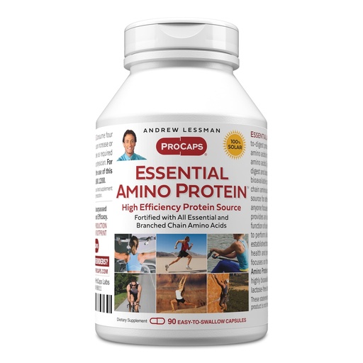 [BRSWI2QGBZ5RQDD6] ANDREW LESSMAN Essential Amino Protein 90 Capsules - A Highly Bioavailable Protein Source with Essential and Branched Chain Amino Acids. Supports Structure and Function of Key Organs and Tissues.