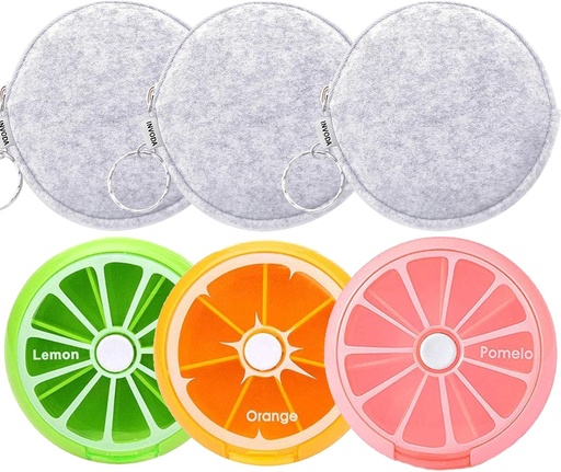 [BRSWYBT6OQAWMEQV] 6PCS Weekly Pill Organizator 6PCS 7 zile 3 ori pe zi INVODA mari pastile de zi cu zi pentru pastile de vitamine suplimente de ulei de pește container (Group+Light Grey Bag 3PCS)