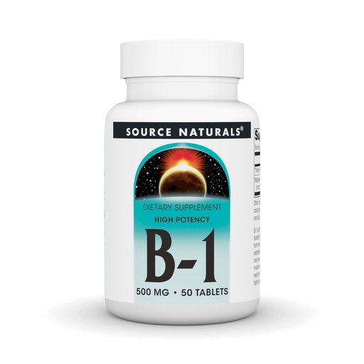 [BRSWIYQEO4CQGD3M] Source Naturals Vitamin B-1 Thiamin 500mg - High Potency, 500mg - 50 Tablets