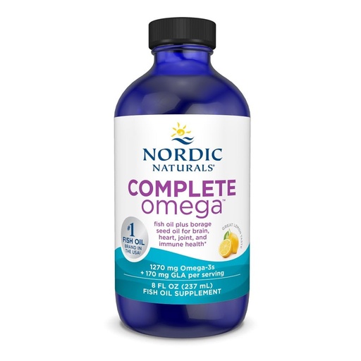 [BRSWIYA6C4FBQEL2] Nordic Naturals Complete Omega, Lemon Flavor - 8 oz - 1270 mg Omega-3 - EPA & DHA with Added GLA - Healthy Skin, Cognition, Positive Mood - Non-GMO - 48 Servings