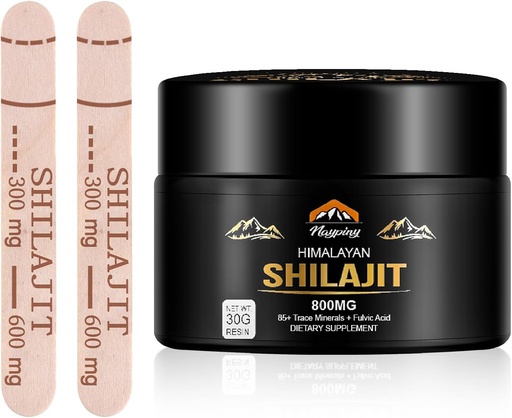 [BRSROCYZCNYQAAYY] Shilajit Pure Himalayan Organic Resin - 800mg Maximum Potency Natural Organic Shilajit Resin with 85+ Trace Minerals & Fulvic Acid for Energy, Immune Support, Men & Women, 30 Grams