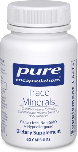 [BRSWIB32OQFAGH3K] Pure Encapsulations Trace Minerals - Multimineral supplement - Mineral supplement - Supports Metabolism &quot; Cellular Function* - Gluten Free &quot; Vegan - 60 Capsules