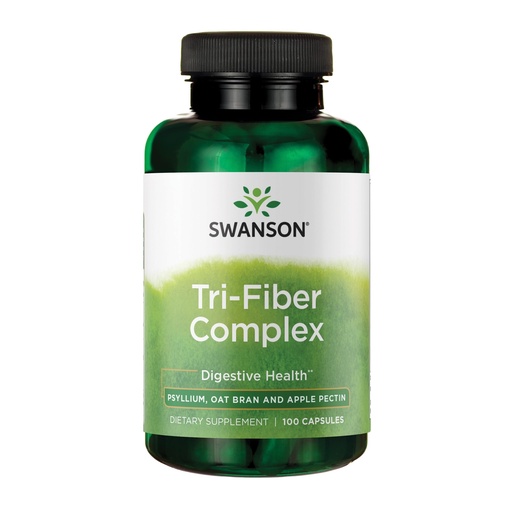 [BRSWIZQTOYBGOHT2] Swanson Tri-Fiber Complex - Digestive Health Supplement Made with Psyllium, Oat Bran, & Apple Pectin - (100 Capsules)