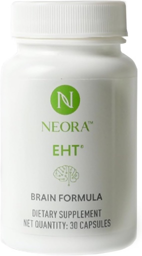 [BRSWGCQKAQBGYEQY] NEORA EHT - Brain Formula with EHT Extract, B6, B12, D, Alpha Lipoic Acid, Huperzine-A for Memory, Focus, Cognitive Health - 30 Capsules