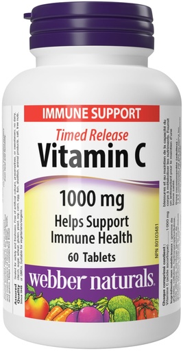 [BRSW2BT6OQJR6CDL] Webber Naturals Vitamin C Timed Release 1,000 mg, 60 Tablets
