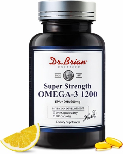 [BRSRAFALPIPG2ETB] Dr.Brian Omega 3 Fish Oil - 1200 mg |180 Softgels Lemon Flavor rTG Omega3 | EPA & DHA | High Absorption Omega 3 Fatty Acid Supplements for Healthy Heart & Brain -180 Day Supply
