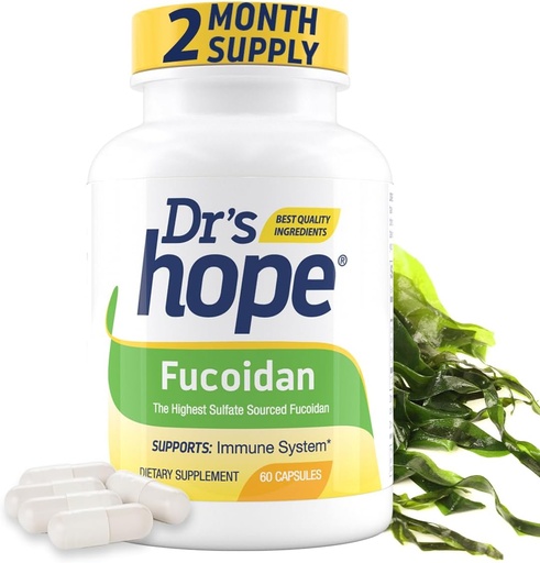[BRSWG233BEMWCC3K] Fucoidan 65mg with Brown Seaweed Extract and Antioxidant Properties for Gut, Immune, and Heart Wellness - 60 Capsules, 1 Capsule a Day, 2 Months Supply