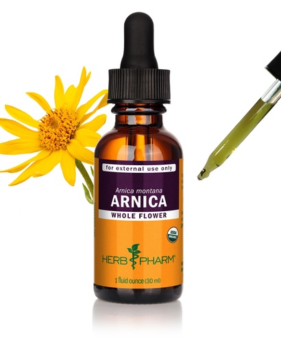 [BRSWIYT3PMDQG33I] Herb Pharm Certified Organic Arnica Liquid Extract for Minor Pain Support, 1 Fl Oz