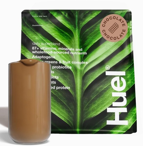 [BRSRAYY3BEBQEYDU] Huel Daily Superblend Chocolat Poudre de 25g Protéines végétales Super Greens Poudre de 87 Vitamines, minéraux et ingrédients d'origine alimentaire entière.