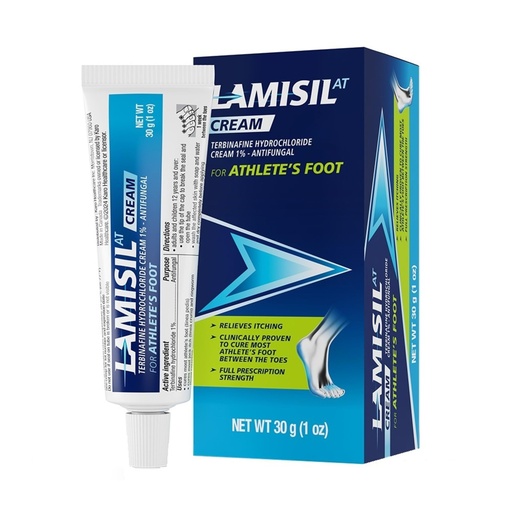 [BRSWKY35B4DGEDQ3] Lamisil Athlete's Foot Cream, 1 Week Treatment, Prescription Strength Terbinafine Hydrochloride, Fast Symptom Relief, Cures Most Athlete's Foot, 30 g (1 oz) - 1 pk