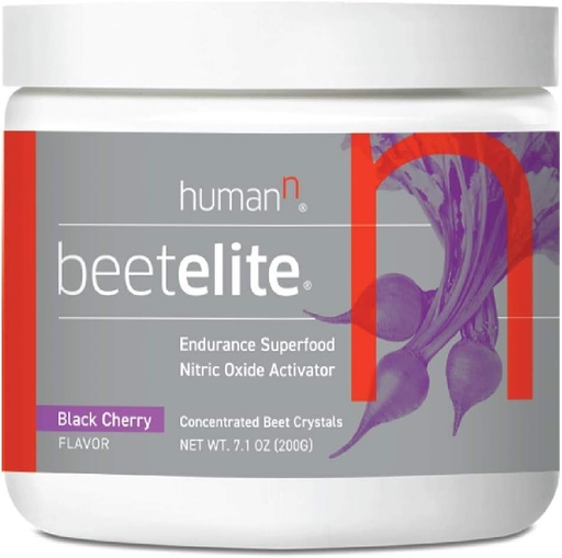 [BRSWIBD6OADQME3Y] Humann BeetElite Pre Workout Powder for Men & Women - Ultra High Purity Beet Root Powder for Energy & Stamina - Caffeine Free, Creatine Free, Vegan Nitric Oxide Supplement - Black Cherry, 7.1 oz