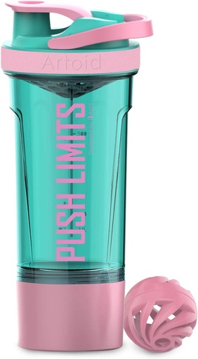 [BRSWGFL5A5YA4F3D] Artoid Mode Inspirational Fitness Workout Sports Protein Shaker Bottle 24-Ounce, Dual Mixing Technology with Shaker Balls & Mixing Grids Included, Twist and Lock Protein Box Storage Included