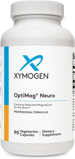 [BRSRMGQTC55GYYDX] XYMOGEN OptiMag Neuro - Magnezij L Treonate dodatek s keliranim magnezijevim lizatom Glicinat - Podpora zdravje možganov in sprostitev (90 kapsul)