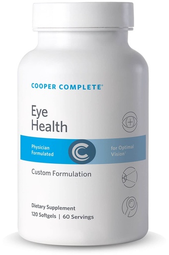 [BRSWKE3RDEGRUFLU] Cooper Complete - Eye Health Supplement - Lutein, Meso Zeaxanthin, and Zeaxanthin, Vitamin C & E - 120 Softgels per Bottle. Pack of 2