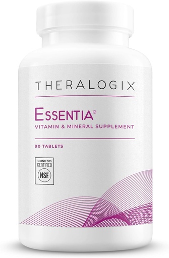 [BRSW2YD2OUNRSYL2] Theralogix Essentia Multivitamin for Women - 90-Day Supply - Women's Daily Multivitamin - Supports Immune Health & Bone Health - Includes Vitamin C, Vitamin D, Zinc & More - NSF Certified - 90 Tablets