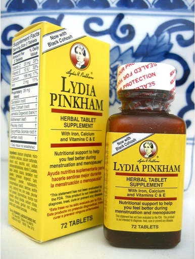 [BRSWIYIQBANQEC3E] Lydia Pinkham Lydia E Pinkham Herbal Supplement - 72 Tablets (Pack of 6)