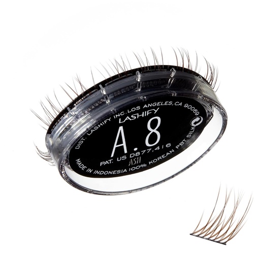 [BRSROA32BYMBQAA4] Lashify Amplify 8mm Gossamer Eyelash Extensions Refill, Ash Color, DIY False Lashes for a Natural Look