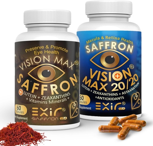 [BRSRMBAQDIIGEALV] EXIR Eye Vitamins Supplements, Set of 2 - Supports Retina Macular, 120 Capsules