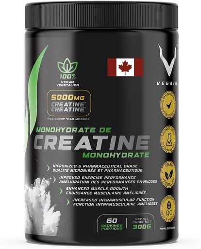 [BRSRAYALOINWOG3U] Micronized Creatine Monohydrate Powder (60 Servings) - Pure Pharmaceutical Grade, Muscle Building, Vegan, Banned-Substance Free - 300g