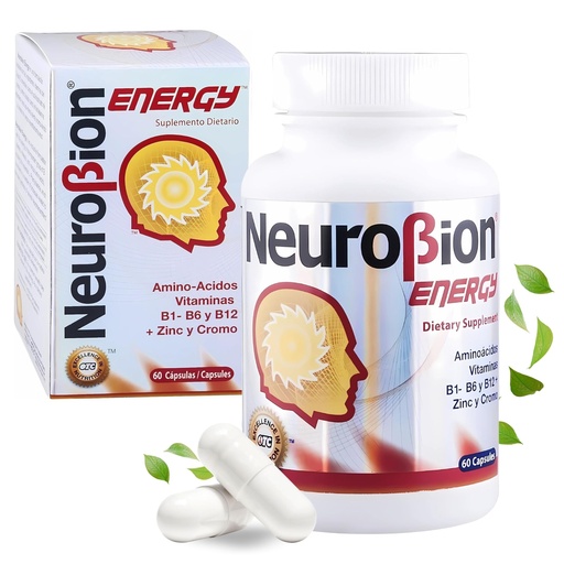 [BRSWIZTQCUOB22DO] 60 Caps Neurobion Energy - Amino Acids Vitamin B1 B2 B6 B12 - Increases Brain Alertness & Stamina
