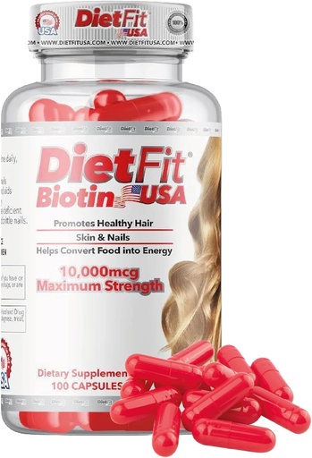 [BRSW2YIQAUCGYYLG] DIETFIT | Biotin 100 Capsules | Radiant Hair, Skin, and Nails Formula | Energizing Nutrient Blend | Advanced Beauty Support | Easy Daily Use | Fitness Supplements | Fitness Solution