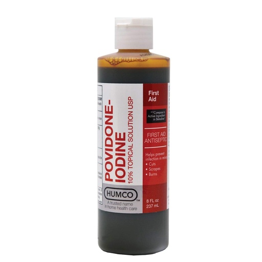 [BRSWGZL2A4GRQFIY] Humco 232516001 Povidone Iodine 10% Topical Solution, 16oz