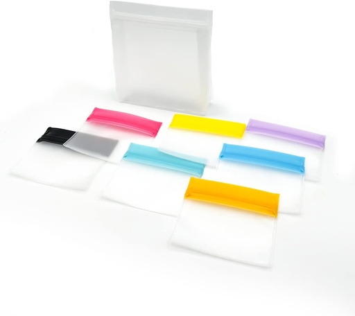 [BRSRMCY5CB5Q433V] EZY DOSE Reusable 7Day Pill Pouch Set, Dayanıklı Multi-Purpose Travel-Sized Containers, Easyplain, Büyük Depolama, Clear, Ted Free, TSA Onaylandı