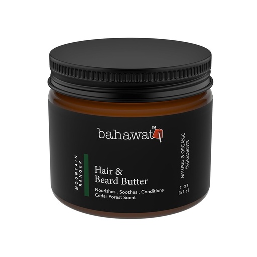 [BRSRMFD7OV4BODLU] BAHAWAT Hair & Beard Butter for Men Leave-in Conditioner - Cedar Forest scent - Strengthen & Soften– Made in USA -Organic Natural Ingredients | The Best Beard Butter - 2 oz.