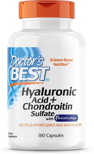 [BRSWIYIKOYHWYH32] El millor àcid Hyalurònic del Doctor amb Sulfate Chondroitin, Collage de cèl·lules bioscòpica, no GMO, Guten Free, Soy Free, suport a la central, 180 Compte (Pack de 1)