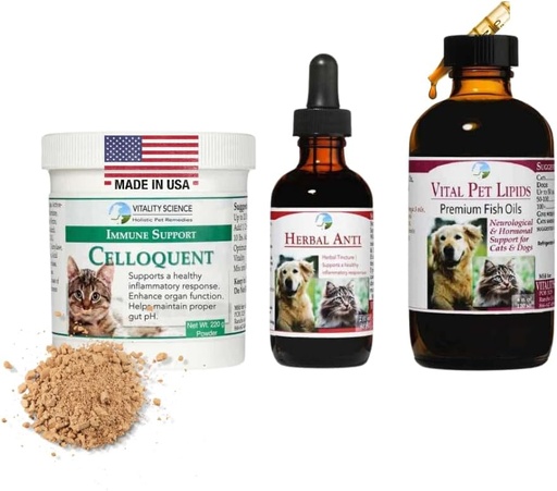 [BRSWGAIKO4CQECI7] Vitality Science Advanced Immune Restoration Supplements for Cats Abolution 124; Intensywna regeneracja Protokół Abolution 124; Pomaga w łagodzeniu bólu (Small)