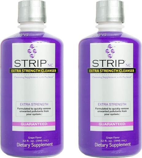 [BRSWYEIOO4NQ2YD6] Wellgenix Strip NC Herbal Cleanse Detox Drink, Fast-Acting Body Detox, 32 Fl Oz, Premium Detoxifier for Quick Flush Toxin Removal, Extreme Cleanse Detox, Grape Flavor Liquid Formula (Pack of 2)