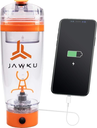 [BRSWGZA7PIOQAH3Z] JAWKU POWER SHAKER BOTTLE NOW WITH DRY STORAGE CONTAINER // A Powerful 11,000 RPM Mixer and Built-In Charger for Your Devices / 600ml (20oz.) BPA Free / *NEW* DRY STORAGE CONTAINER