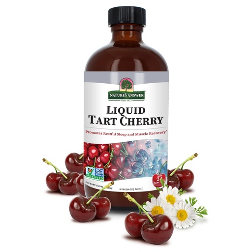 [BRSROAA2CAORQDI2] Nature's Answer Tart Cherry 8 Ounce Liquid | Promotes Recovery & Sleep | Rich in Anthocyanins | Non GMO | Gluten Free | Vegan
