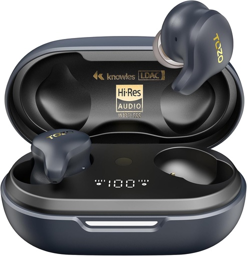 [BRSROHY5PMPA2AA6] TOZO Golden X1 Wireless Earbuds Balanced Armature Driver and Hybrid Dynamic Driver, Bluetooth Headphones OrigX Pro, LDAC & Hi-Res Audio Wireless, Noise Cancellation Headset Galaxy Blue/Black