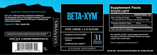 [BRSRMZQBCABWOYI2] USAEnzymes U.S. Enzymes BETA-XYM 31 Vegetable Capsules. Supports Heart Health, Colon Health and Bowel Regularity as Well as 31 Count (Pack of 1)