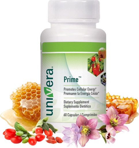 [BRSWYHA3BAMWCHI4] Univera Prime, Vitamin C, Vitamin B6, Vitamin B12, DHEA, Cell Renewal, Healthy Cell Support, Heart Health, Immune Health, 60 Vegetarian Capsules, 30 Days Supply