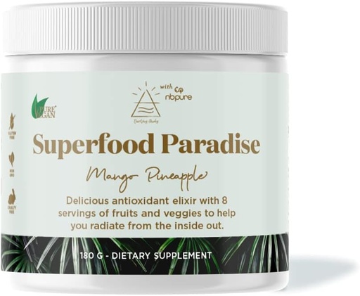 [BRSRMHAFDFYBGYDH] nbpure Earthy Andy Superfood Paradise, Mango Pineapple, 30 Servings