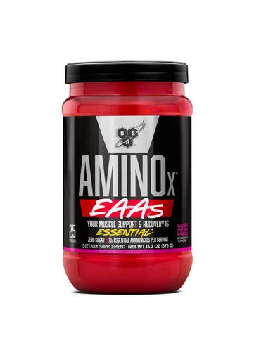 [BRSW2AL3CUPRE3IY] BSN Amino X EAAs, Muscle Recovery & Endurance, 10g Essential Amino Acids, 5g BCAAs, Zero Sugar, Caffeine Free, Watermelon Splash, 13.2oz, 25 Servings