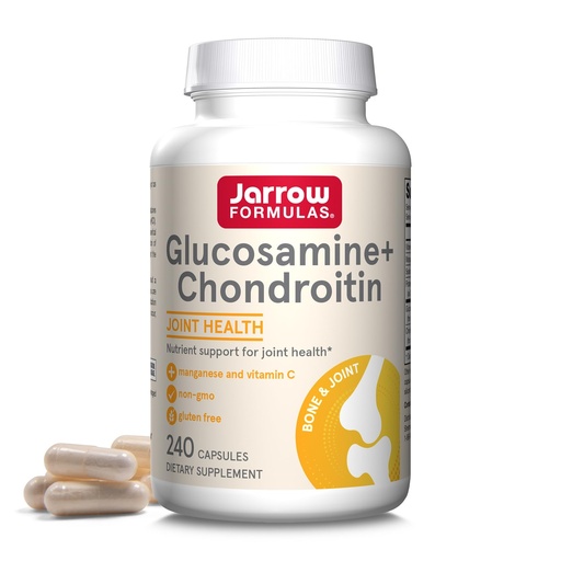 [BRSWIY32BQOB6H3O] Jarrow Formulas Glucosamine + Chondroitin - 240 Capsules - Nutrient Support - Dietary Supplement for Joint Health - with Vitamin C & Manganese - 60 Servings